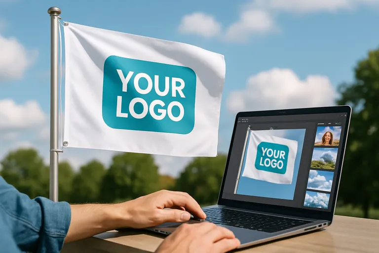 Hoe je een vlag met logo of foto kunt bestellen